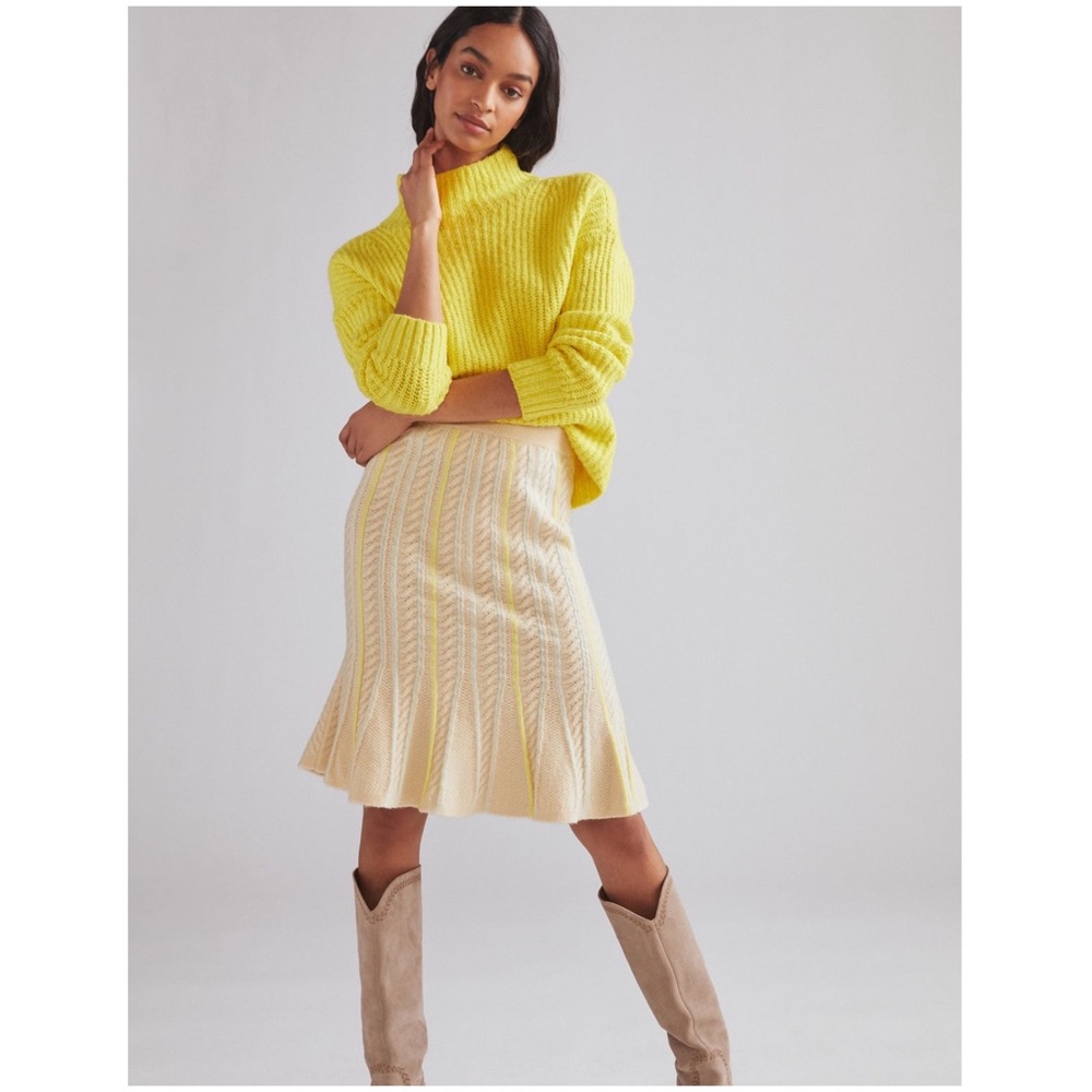 Anthropologie Maeve Cable-Knit Sweater Mini Skirt New NWT size extra small
